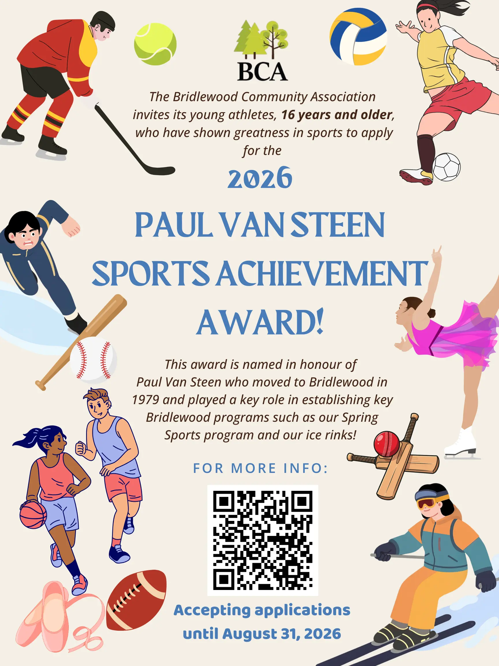 2026 Paul Van Steen Sports Achievement Award Poster